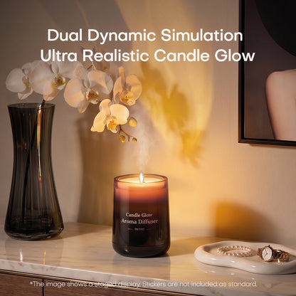 Smart Realistic Flickering Candle Light Waterless Essential Oil Diffuser