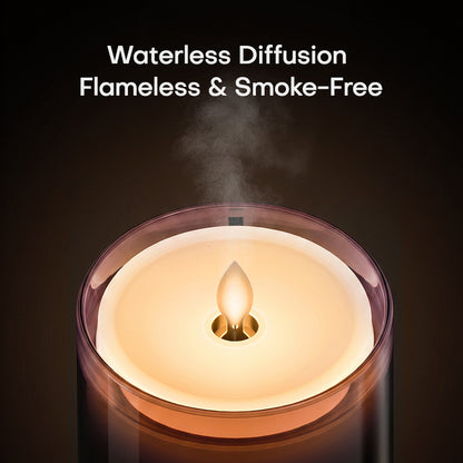 Smart Realistic Flickering Candle Light Waterless Essential Oil Diffuser