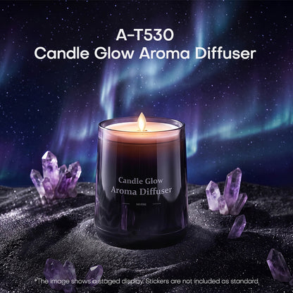 Smart Realistic Flickering Candle Light Waterless Essential Oil Diffuser